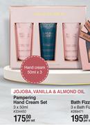 Baylis & Harding JoJoba, Vanilla & Almond Oil Pampering Hand Cream Set-3 x 50ml Per Set