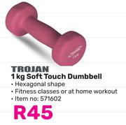 Trojan 1Kg Soft Touch Dumbbell