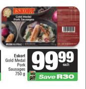 Eskort Gold Medal Pork Sausages-750g