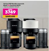 Nespresso Vertuo Pop Bundle (Liquorish Black Or Coconut White)-Each