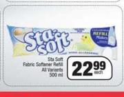 Sta Soft Fabric Softener Refill All Variants-500ml Each