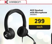 Karbon Aux Headset With Microphone 460887