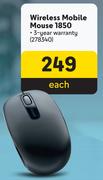 Microsoft Wireless Mobile Mouse 1850 278340-Each
