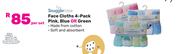 Snuggletime Face Cloths 4 Pink, Blue Or Green-Per Set