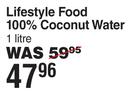Lifestyle Food 100% Coconut Water-1L