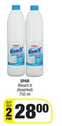 Spar Bleach It Assorted-For Any 2 x 750g Each
