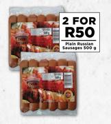 Plain Russian Sausages-For 2 x 500g