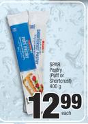 Spar Pastry Puff Or Shortcrust-400g Each