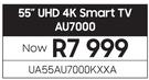 Samsung 55" UHD 4K Smart TV UA55AU7000KXXA