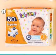 Baby Things Nappies 50 Pack Assorted-Per Pack