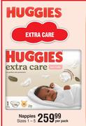 Huggies Extra Care Nappies Sizes 1-5-Per Pack
