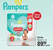 Pampers Pants Carry Pack Sizes 3-6-Per Pack