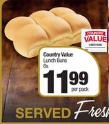 Country Value Lunch Buns-Per Pack