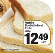 Freshline Sliced White Bread Toaster-700g Each