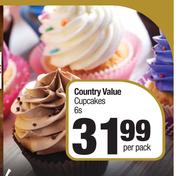 Country Value Cupcakes-6s Per Pack