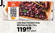 Lekka Braai Precooked Sticky BBQ Pork Loin Ribs-750g Per Pack