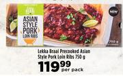 Lekka Braai Precooked Asian Style Pork Loin Ribs-750g Per Pack