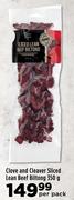 Clove And Cleaver Sliced Lean Beef Biltong-350g Per Pack