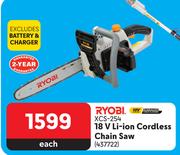 Ryobi 18V Li-Ion Cordless Chain Saw XCS-254 437722-Each