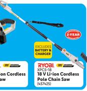 Ryobi 18V Li-Ion Cordless Pole Chain Saw XPCS-18 437425