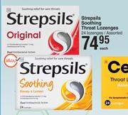Strepsils Soothing Throat Lozenges 24 Lozenges Assorted-Each