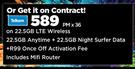 TCL 75-Inch QLED Google TV-75P8K-On 22.5GB LTE Wireless Including MiFi Router