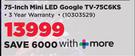 TCL 75-Inch Mini LED Google TV-75C6KS