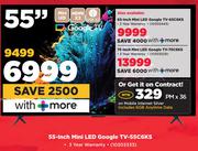 TCL 55-Inch Mini LED Google TV-55C6KS