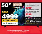 TCL 50-Inch 2K QLED Google TV-50S5K