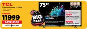 TCL 75-Inch QLED Google TV-75P8K