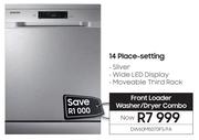 Samsung 14 Place-Setting Front Loader Washer/Dryer Combo DW60M5070FS/FA