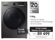 Samsung 7/5Kg Front Loader Washer/Dryer Combo WD70TA046BX/FA