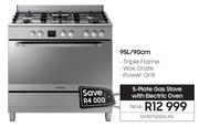 Samsung 65Ltr/90cm 5-Plate Gas Stove With Electric Oven NY90T5010SS/FA