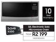 Samsung 32Ltr Electronic Solo Microwave Oven ME9114S1/XFA