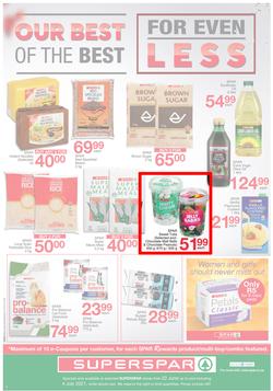 SUPERSPAR EASTERN CAPE : Our Best For less (22 June - 4 July 2021) Valid in Bluewater Bay, Despatch, Amalinda, Vincent, Knysna, Heather Park, Jeffrey's Bay, Rosehill, Leyvale, Sedgefield, Spandau, page 4
