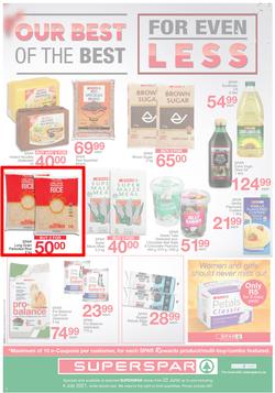 SUPERSPAR EASTERN CAPE : Our Best For less (22 June - 4 July 2021) Valid in Bluewater Bay, Despatch, Amalinda, Vincent, Knysna, Heather Park, Jeffrey's Bay, Rosehill, Leyvale, Sedgefield, Spandau, page 4