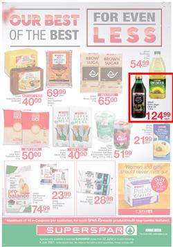 SUPERSPAR EASTERN CAPE : Our Best For less (22 June - 4 July 2021) Valid in Bluewater Bay, Despatch, Amalinda, Vincent, Knysna, Heather Park, Jeffrey's Bay, Rosehill, Leyvale, Sedgefield, Spandau, page 4
