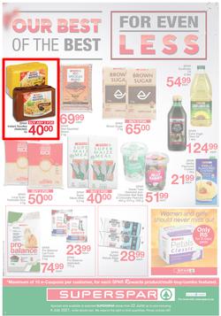 SUPERSPAR EASTERN CAPE : Our Best For less (22 June - 4 July 2021) Valid in Bluewater Bay, Despatch, Amalinda, Vincent, Knysna, Heather Park, Jeffrey's Bay, Rosehill, Leyvale, Sedgefield, Spandau, page 4