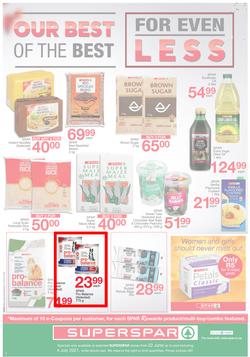 SUPERSPAR EASTERN CAPE : Our Best For less (22 June - 4 July 2021) Valid in Bluewater Bay, Despatch, Amalinda, Vincent, Knysna, Heather Park, Jeffrey's Bay, Rosehill, Leyvale, Sedgefield, Spandau, page 4