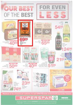 SUPERSPAR EASTERN CAPE : Our Best For less (22 June - 4 July 2021) Valid in Bluewater Bay, Despatch, Amalinda, Vincent, Knysna, Heather Park, Jeffrey's Bay, Rosehill, Leyvale, Sedgefield, Spandau, page 4