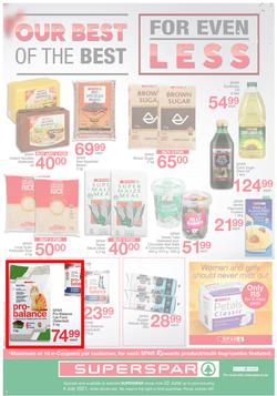 SUPERSPAR EASTERN CAPE : Our Best For less (22 June - 4 July 2021) Valid in Bluewater Bay, Despatch, Amalinda, Vincent, Knysna, Heather Park, Jeffrey's Bay, Rosehill, Leyvale, Sedgefield, Spandau, page 4