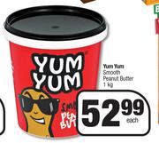Yum Yum Smooth Peanut Butter-1Kg Each