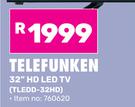 Telefunken 32"(81cm) HD LED TV TLEDD-32HD