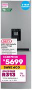 Defy 245L Satin Metallic Freezer Fridge DAC449