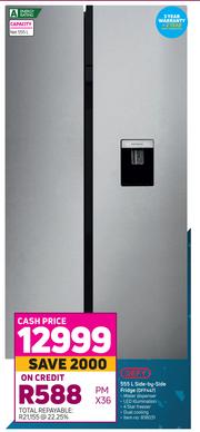 Defy side by side 555l fridge dff447 store