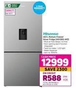 Hisense 463L Bottom Freezer Silver Fridge H610BS-WD