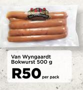 Van Wyngaardt Bokwurst-500g Per Pack