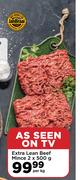 Extra Lean Beef Mince-2 x 500g Per Kg