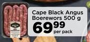 Cape Black Angus Boerewors-500g Per Pack