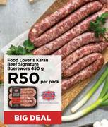 Food Lover's Karan Beef Signature Boerewors-450g Per Pack